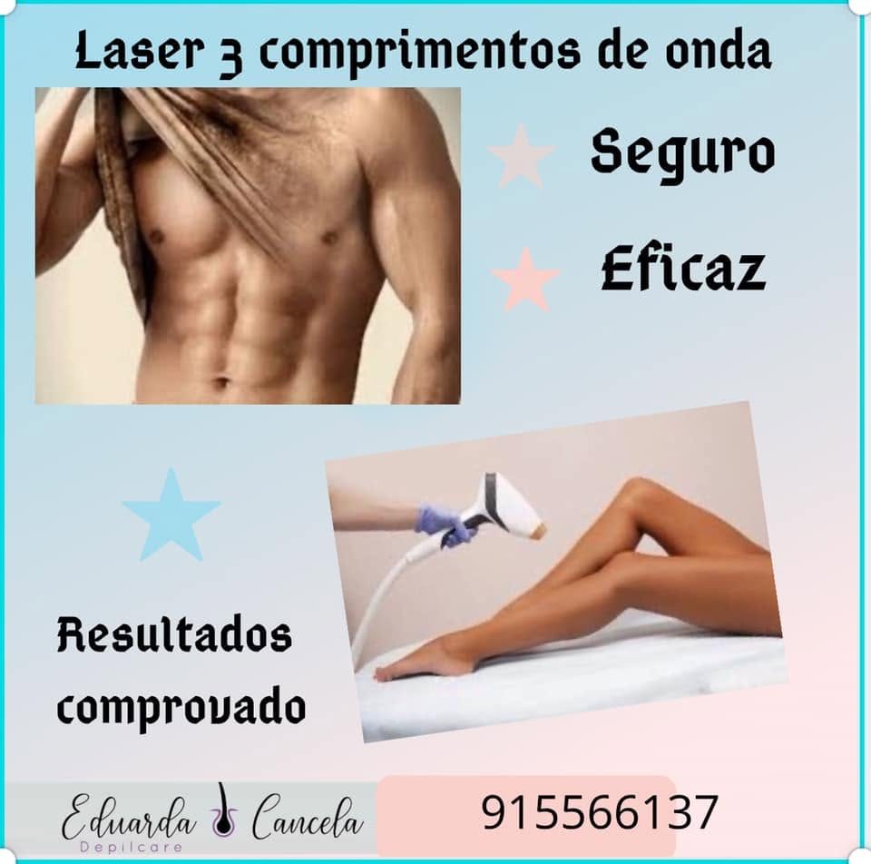 Depilação a laser de três comprimentos de onda
